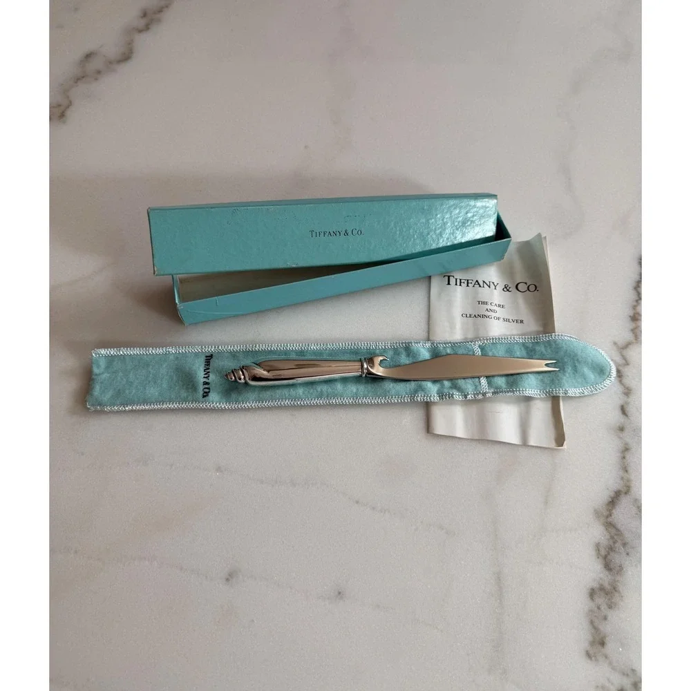 Tiffany & Co Sterling Silver Modern Shell Bar Knife Angela Cummings w/ Box
